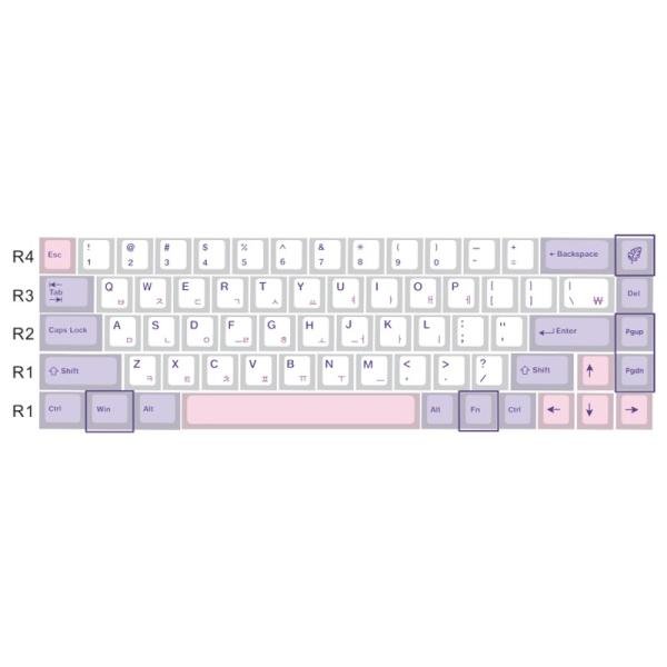 Purple & White themed Keycaps