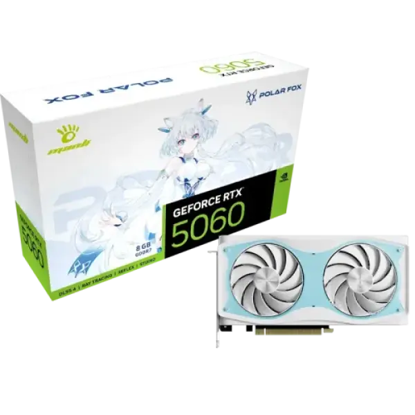 Manli Polar Fox GeForce RTX 5060 OC 8GB GDDR7 Graphics Card.