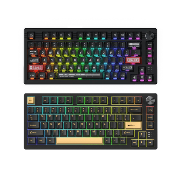 DAREU EK75 RT Magnetic Switch Wireless Gaming Keyboard, Transparent