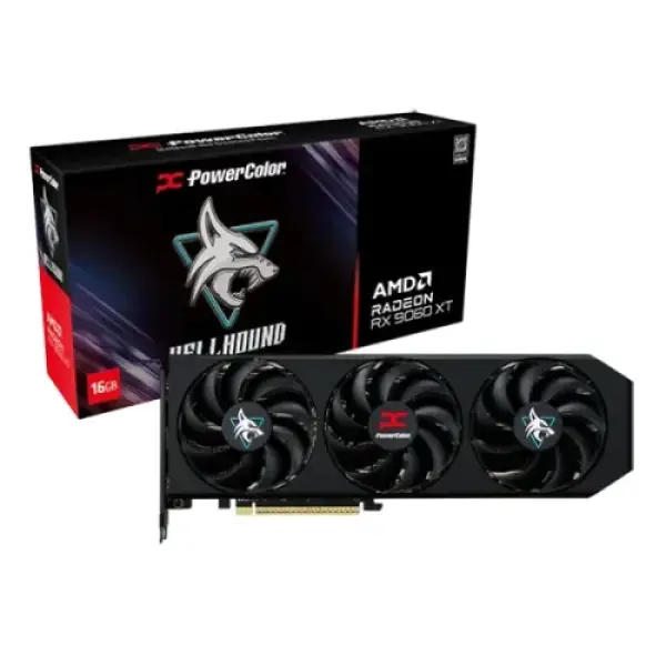 PowerColor Hellhound AMD Radeon RX 9060 XT 16GB GDDR6 Graphics Card