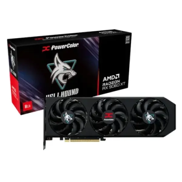 PowerColor Hellhound AMD Radeon RX 9060 XT 8GB GDDR6 Graphics Card