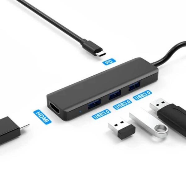 Ajazz AT101PH 5-in-1 USB-C Hub Adapter with PD & HDMI