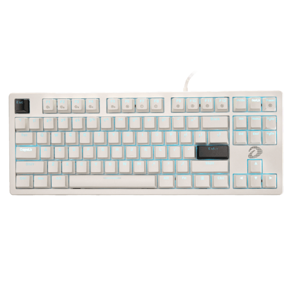 DAREU EK87 V2 WIRED BLUE SWITCH RAINBOW WHITE KEYBOARD