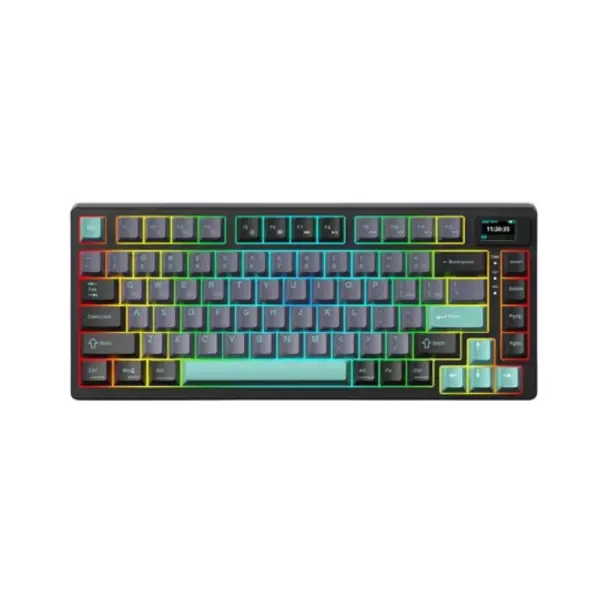 MONKA 3075 PRO V2 Deep Sea Blue Tri Mode RGB Hotswappable Mechanical Keyboard (Black)
