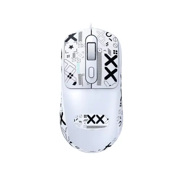 T-WOLF G580 Wired Mouse With Grip Tape, White