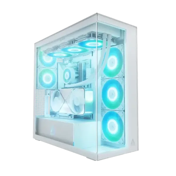 Arctic Xtender VG E-ATX Mid Tower Casing White With Vertical GPU Mounting Kit