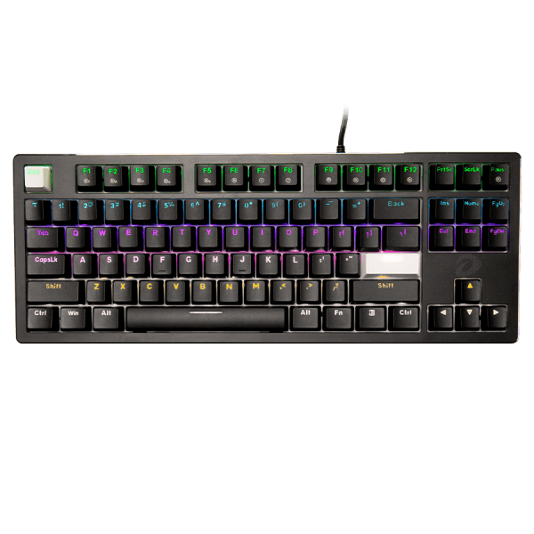 Dareu EK87 V2 Wired Rainbow RGB Red Switch Mechanical Gaming Keyboard