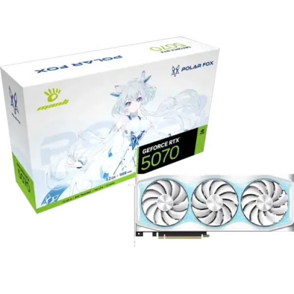 Manli Polar Fox V2 GeForce RTX 5070 OC 12GB GDDR7 Graphics Card