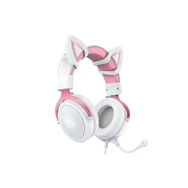 ONIKUMA X10 Pink Cat Ears Stereo Noise Cancellation Gaming Headset